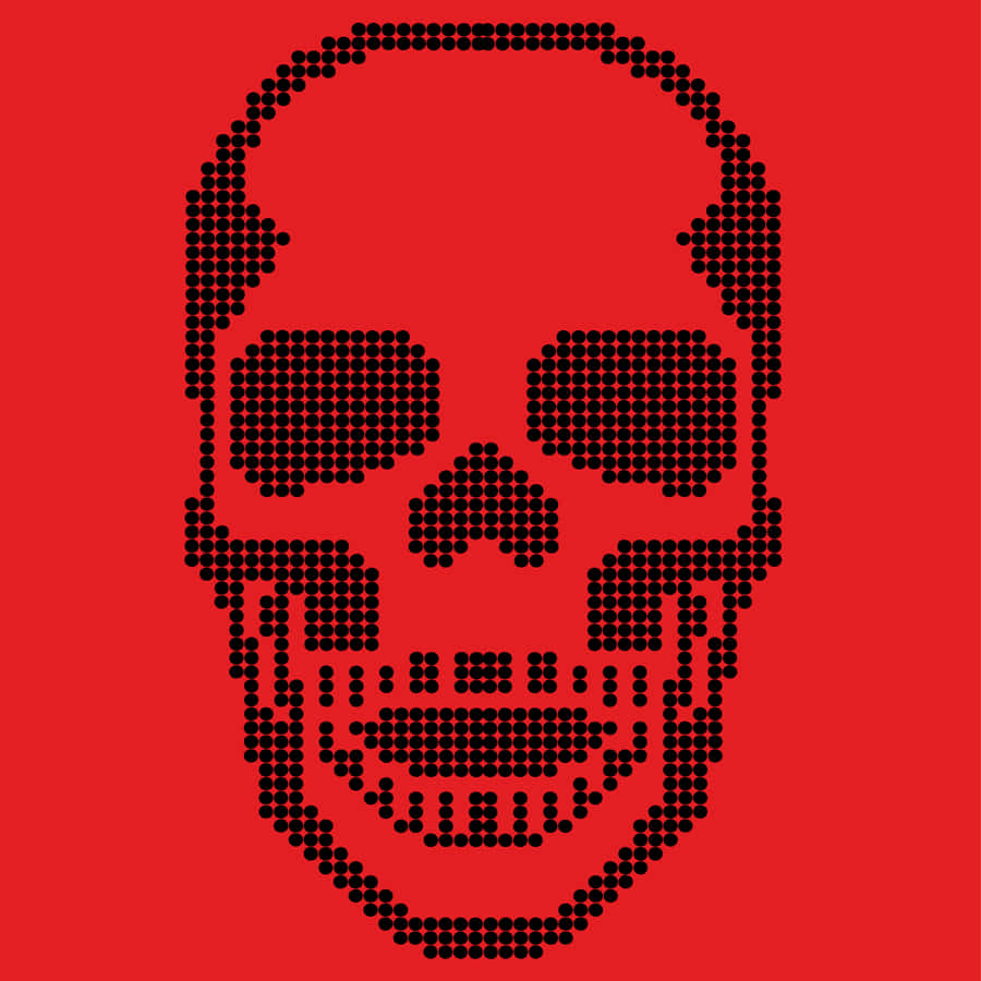 Pixel Skull Red Pfp Wallpaper