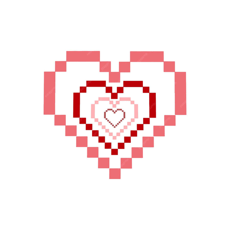 Pixelated Heart Design Wallpaper