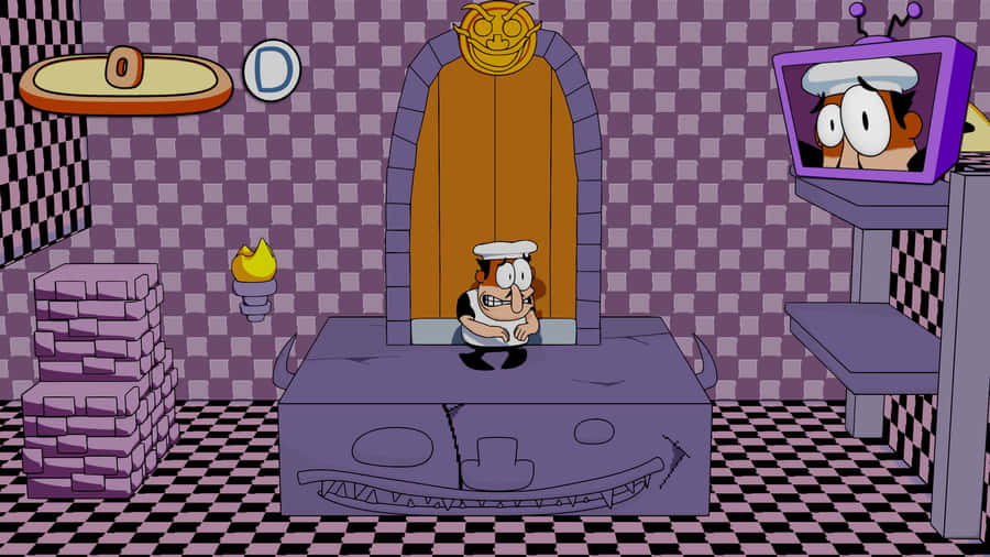 Pizza_ Tower_ Game_ Scene Wallpaper