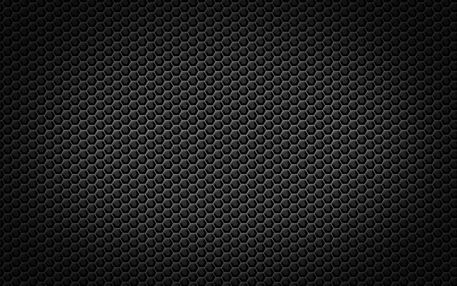 Plain Black Desktop With Hexagon Patterns Wallpaper