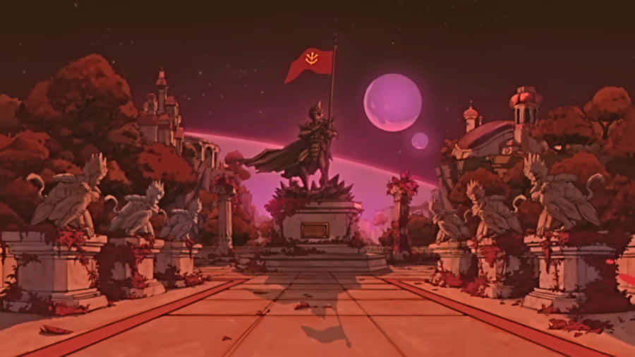 Planet Vegeta Royal Palace Nighttime Wallpaper