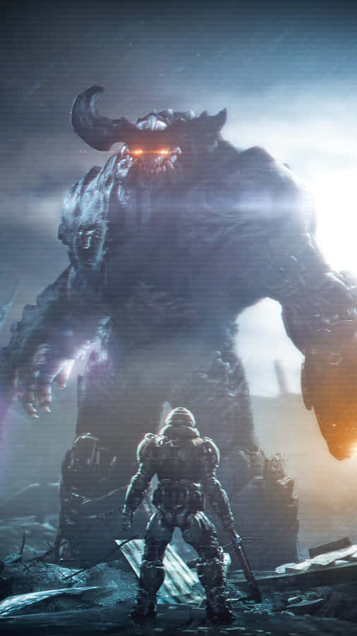 Play Doom Eternal On The Go With An Apple Iphone Wallpaper