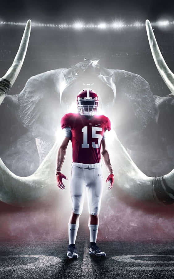 Player In Field Alabama Football Iphone Wallpaper