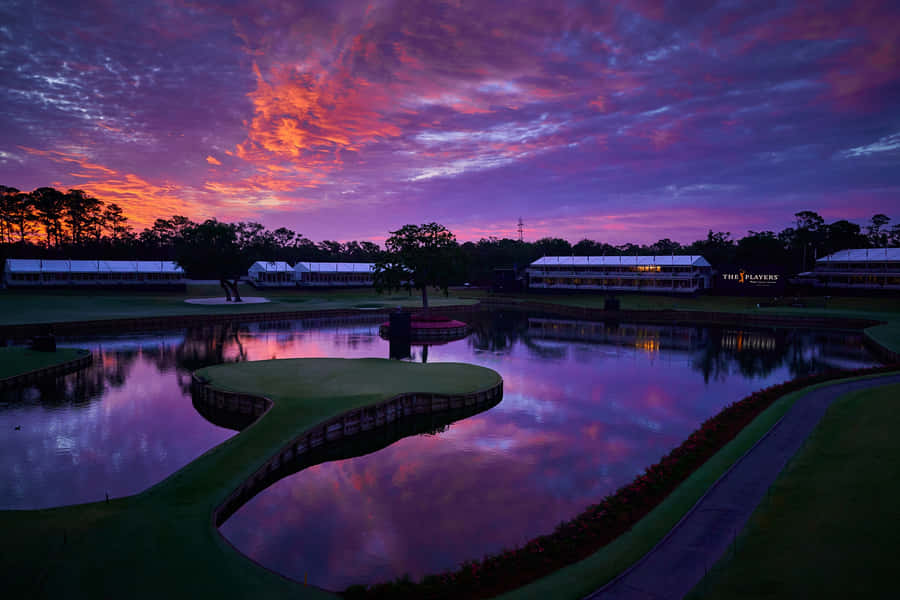 Players Championship Sunrise Over Golf Course Wallpaper