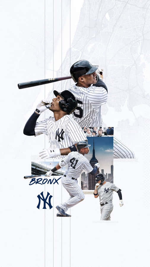 Players Collage New York Yankees Iphone Wallpaper