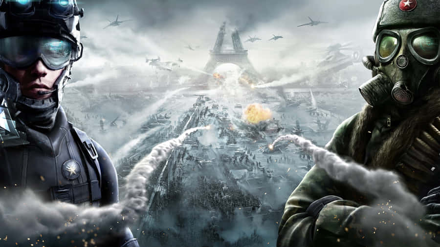 Players Immersed In A Thrilling Online Gaming Session Wallpaper