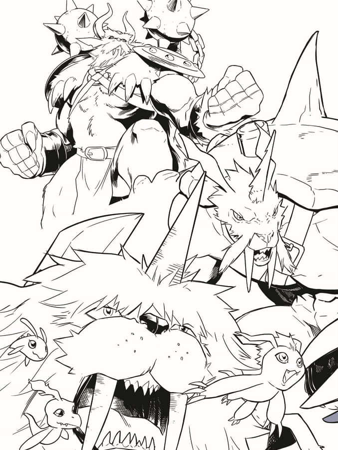 Playful Digimon Gomamon - The Engaging Marine Animal Wallpaper