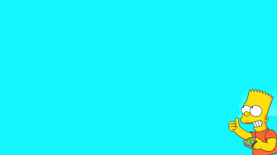 Playful Fictional Character Bart Simpson Wallpaper