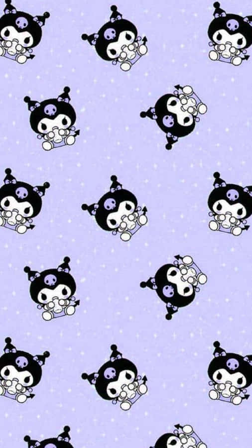Playful Kuromi Pattern Wallpaper Wallpaper