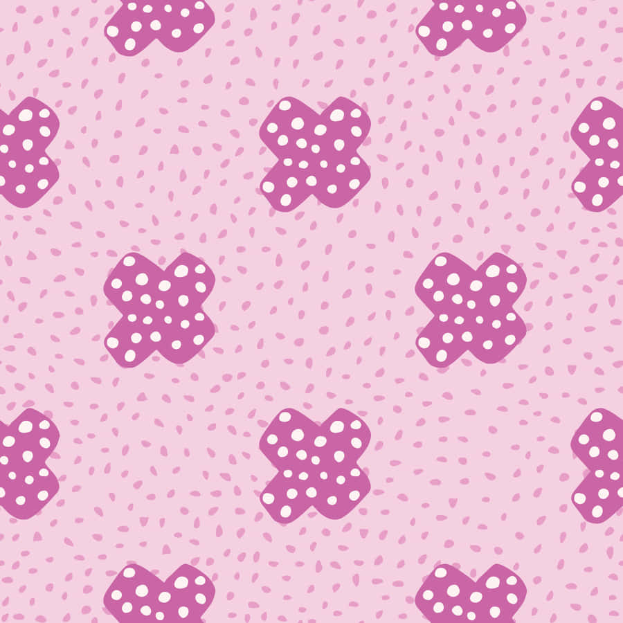Plus Big Pink Pattern Wallpaper