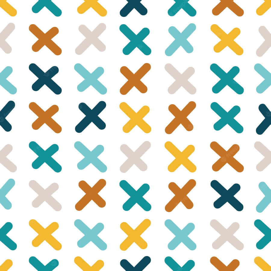 Plus Colored Pattern Wallpaper