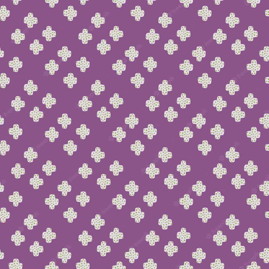 Plus Pattern Purple Art Wallpaper