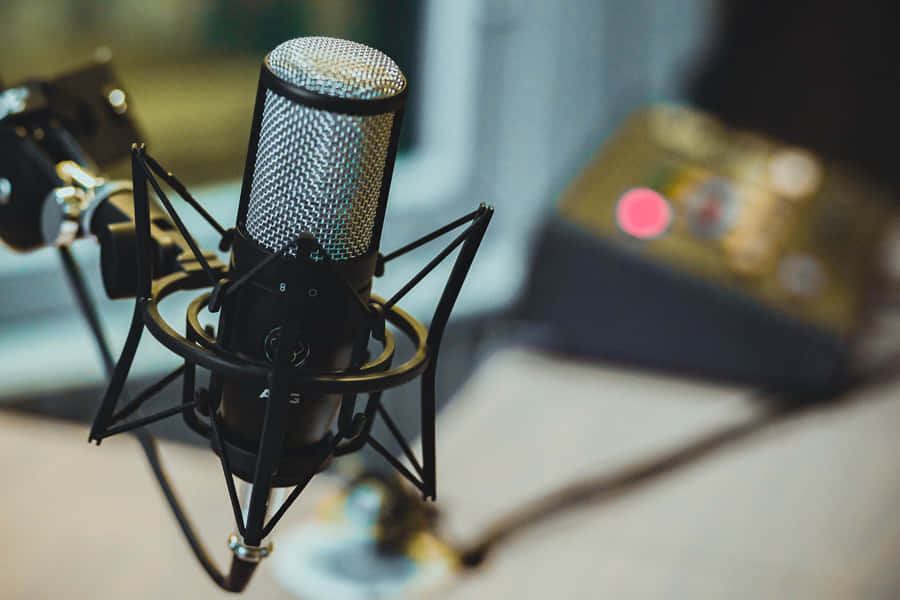 Podcast Studio Microphone Wallpaper
