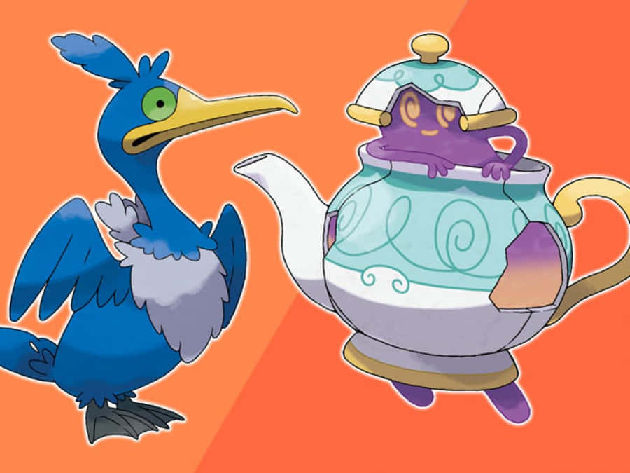Pokémon Cramorant And Polteageist Wallpaper