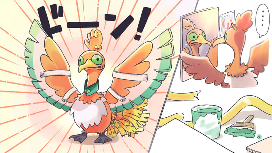 Pokémon Cramorant Taking A Bath Wallpaper