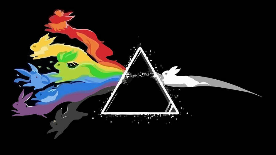 Pokémon Eevee Rainbow Prism Art Wallpaper