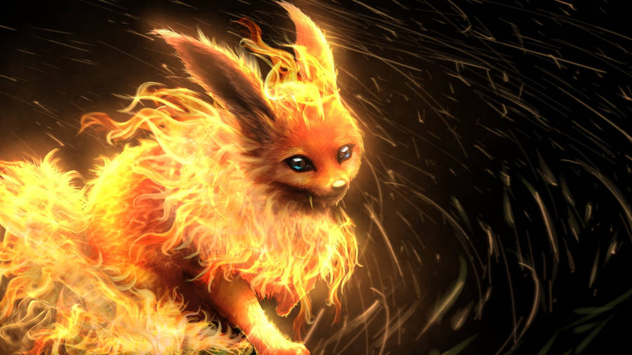 Pokémon Hd Glowing Flareon Wallpaper