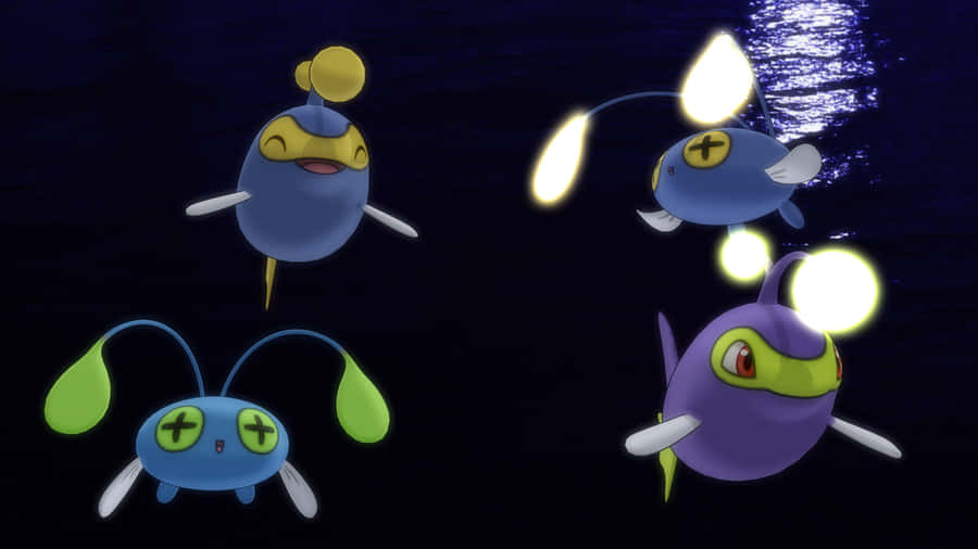 Pokemon Lanturn And Chinchou Models Wallpaper
