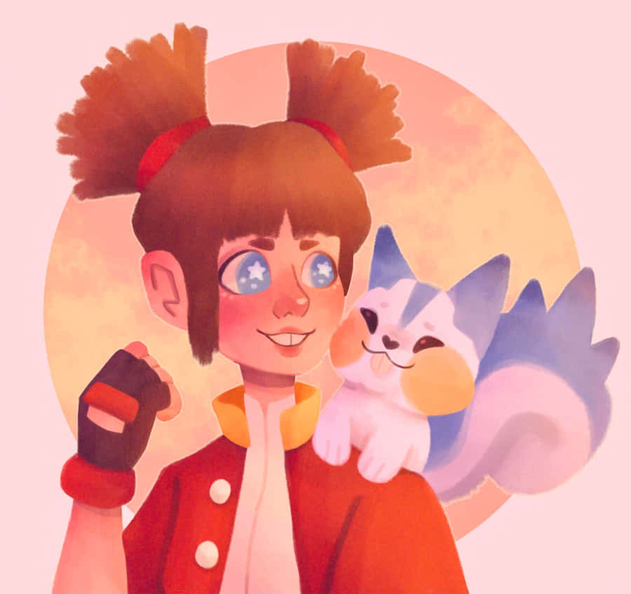 Pokemon Rangerand Partner Pokemon Wallpaper