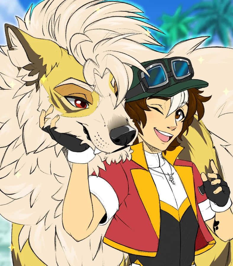 Pokemon Rangerand Partner Pokemon Wallpaper