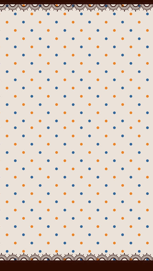 Polka Dots With Lace Design Wallpaper