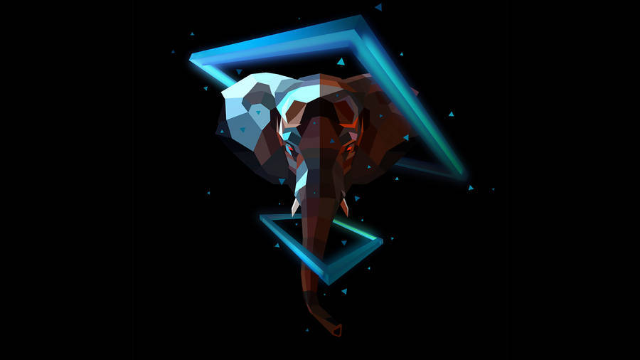 Polygon Art Elephant Wallpaper