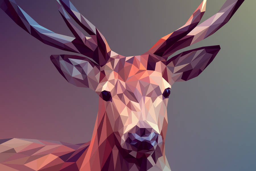 Polygon Deer 4d Ultra Hd Wallpaper