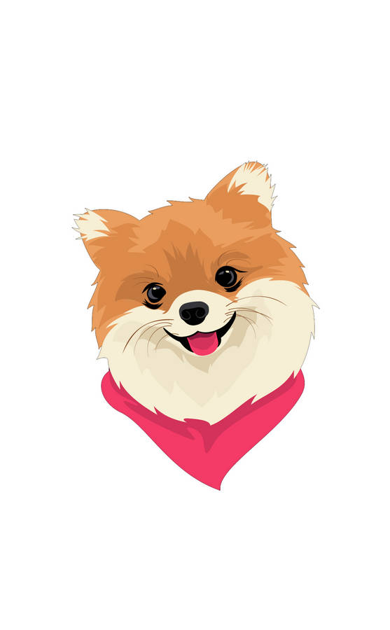 Pomeranian Dog Art Wallpaper