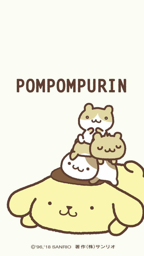Pompompurin Mounting Portrait Hd Wallpaper