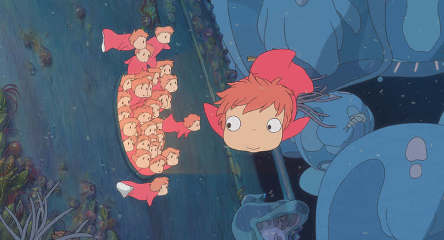 Ponyo_and_ Sosuke_ Underwater_ Adventure Wallpaper