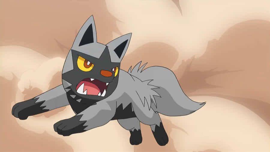 Poochyena Anime Action Pose Wallpaper