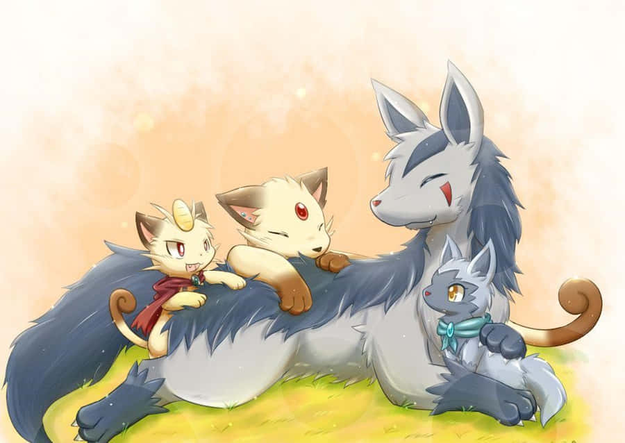 Poochyenaand Evolutions Fan Art Wallpaper