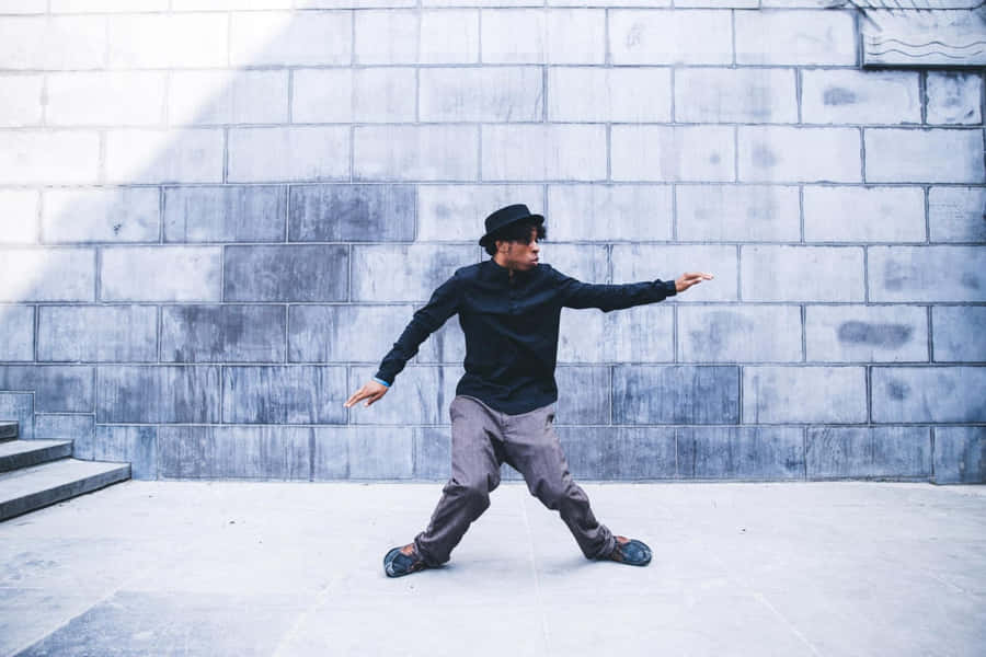 Popping Man By Staircase [wallpaper] Wallpaper