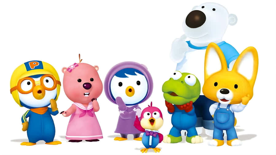 Pororo And Friends Characters Wallpaper