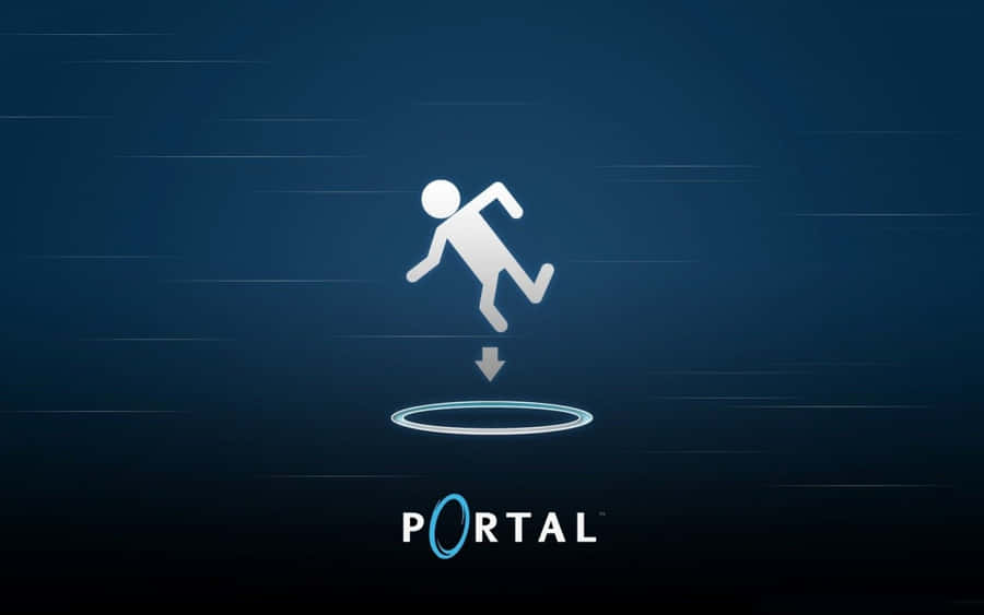 Portal 4k Logo Video Game Blue Wallpaper