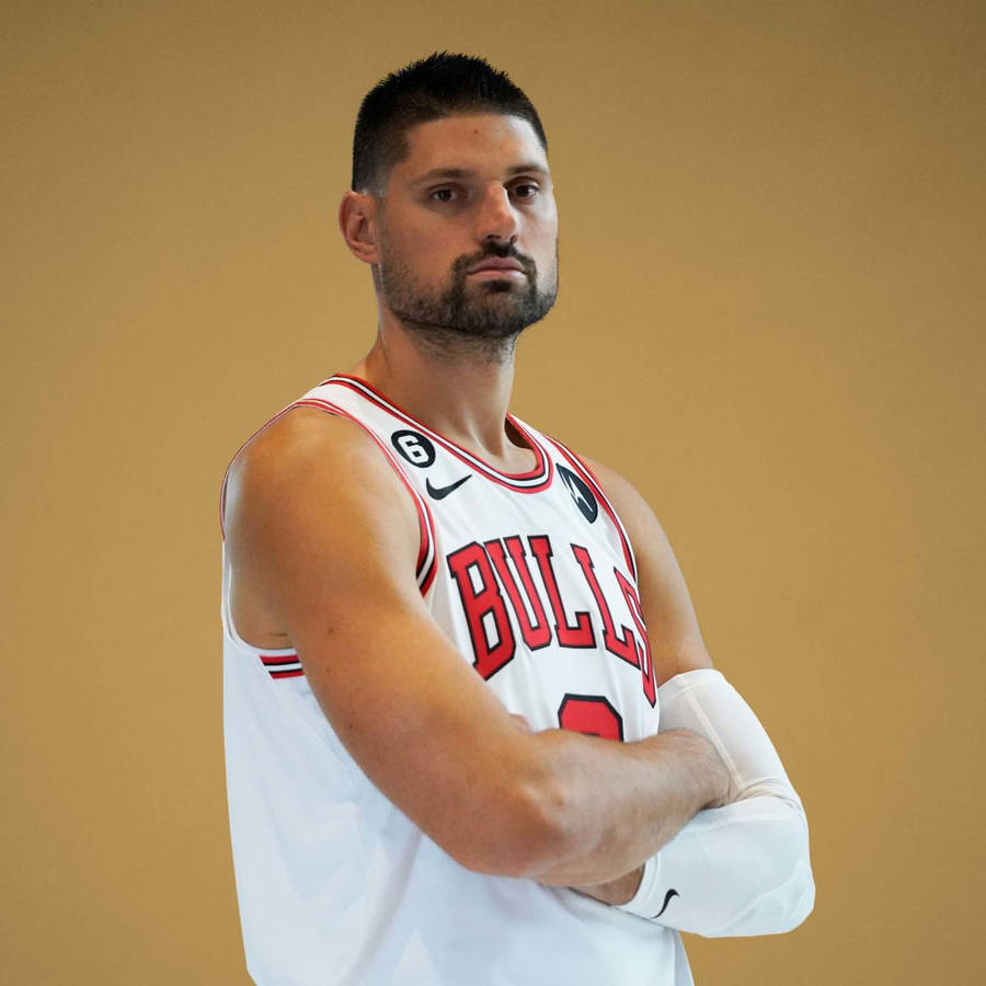 Portrait Nikola Vucevic Chicago Bulls Powerful Center Wallpaper