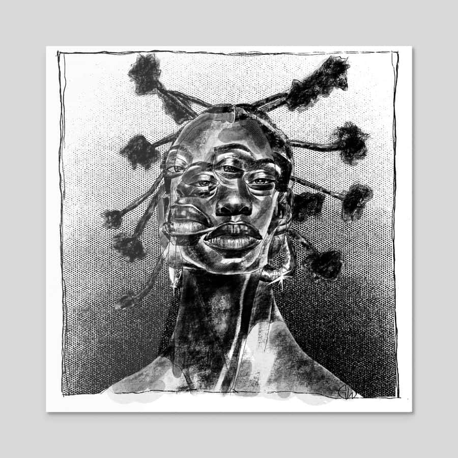 Portrait With Multifaceted Eyes Wallpaper