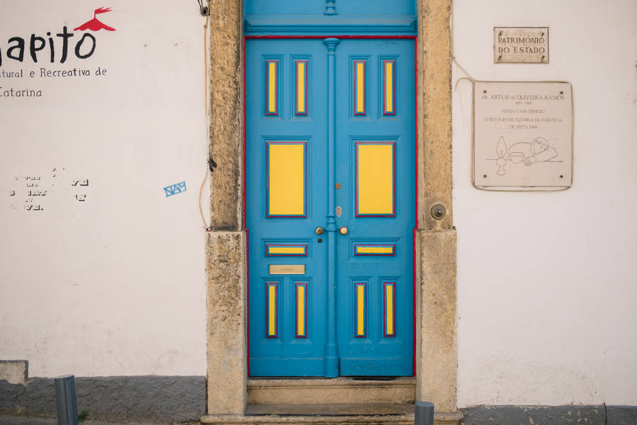 Portugal Colorful Door Wallpaper
