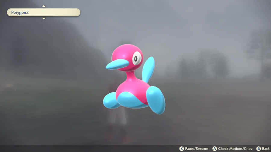Porygon2 3d Blurry Background Wallpaper