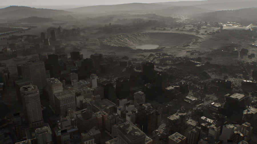 Post Apocalyptic Cityscape Resident Evil Wallpaper