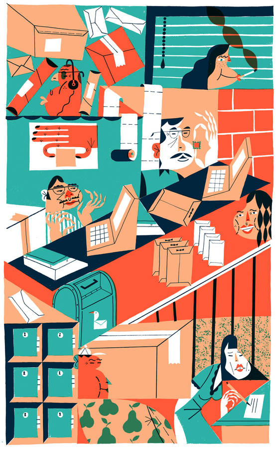 Post Office Abstract Art Wallpaper