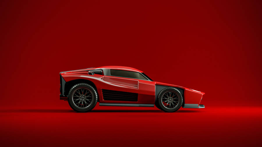 Power Up Your Rocket Car With The Red Rocket Wallpaper