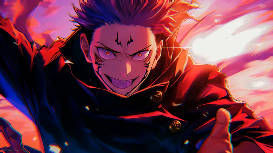 Powerful Anime Villain Intense Glare Wallpaper