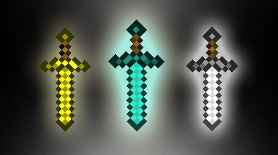 Powerful Arsenal Of Minecraft Weapons Wallpaper