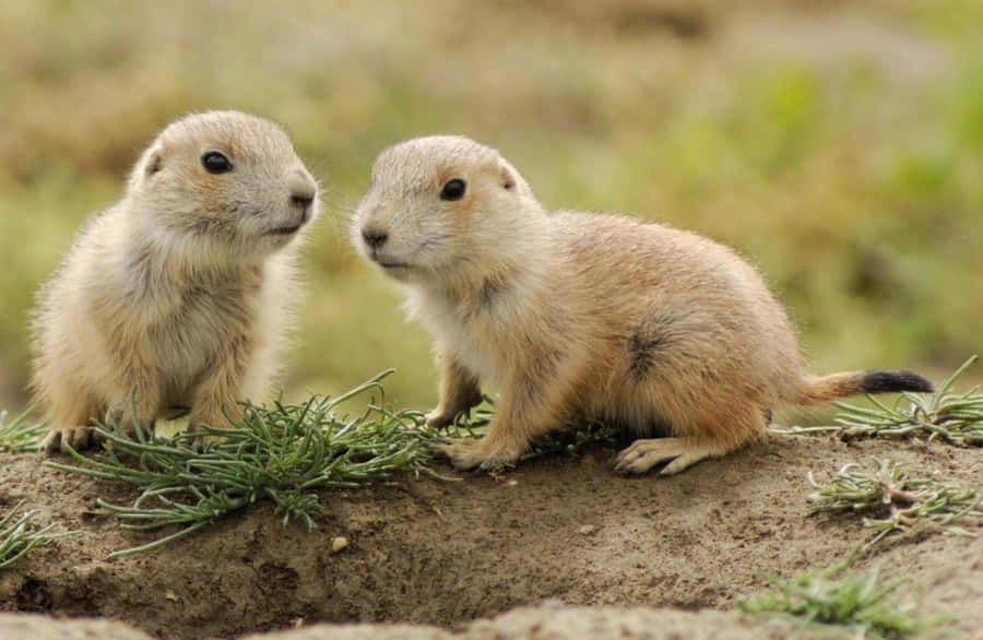Prairie Dog Pair Cuteness Wallpaper