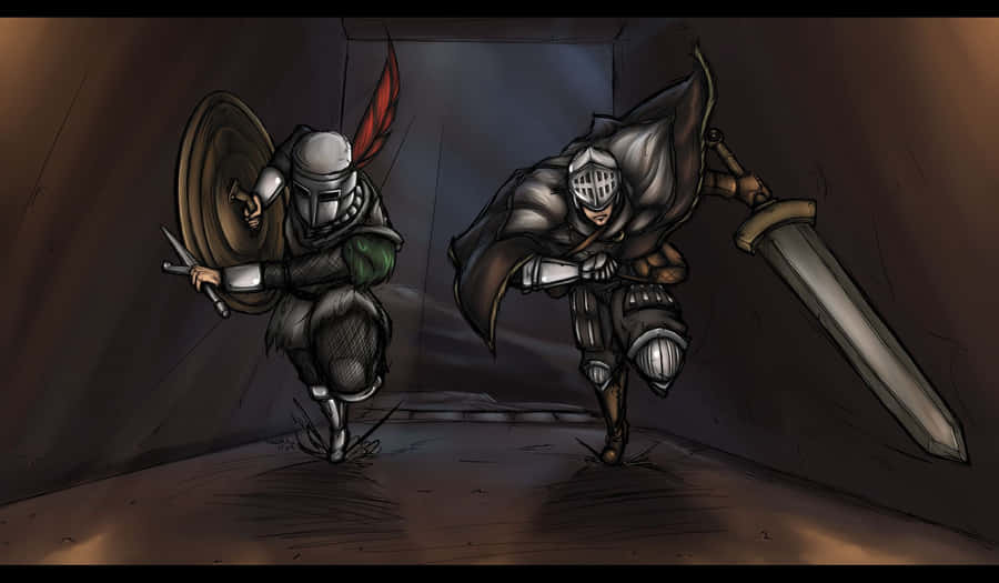 Praise The Sun! Solaire Of Astora In Action Wallpaper