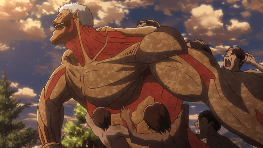 Prepare For Battle With Armored Titan Wallpaper