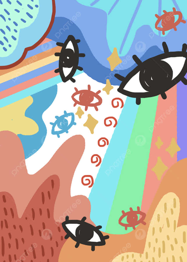 Preposterous Design With Eyes Wallpaper