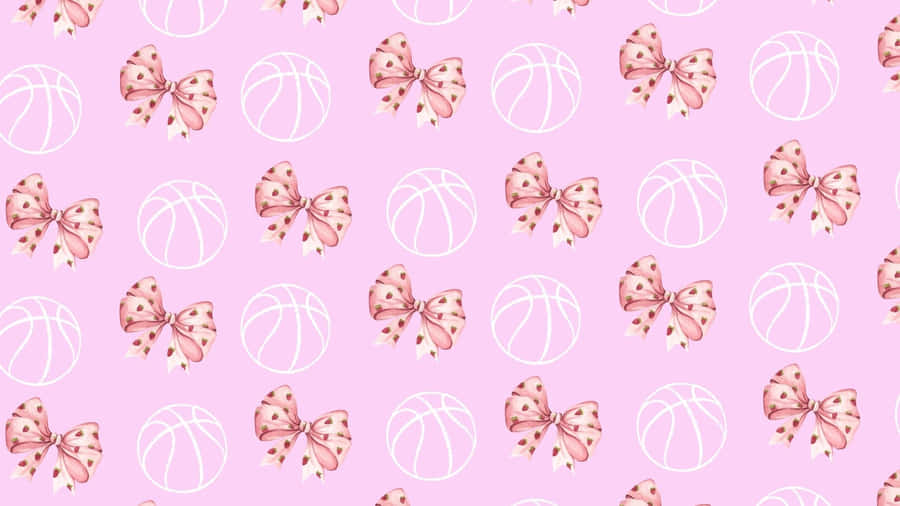 Preppy Basketball Pattern Wallpaper