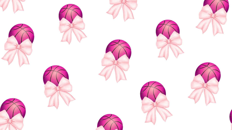 Preppy Basketball Pattern Wallpaper